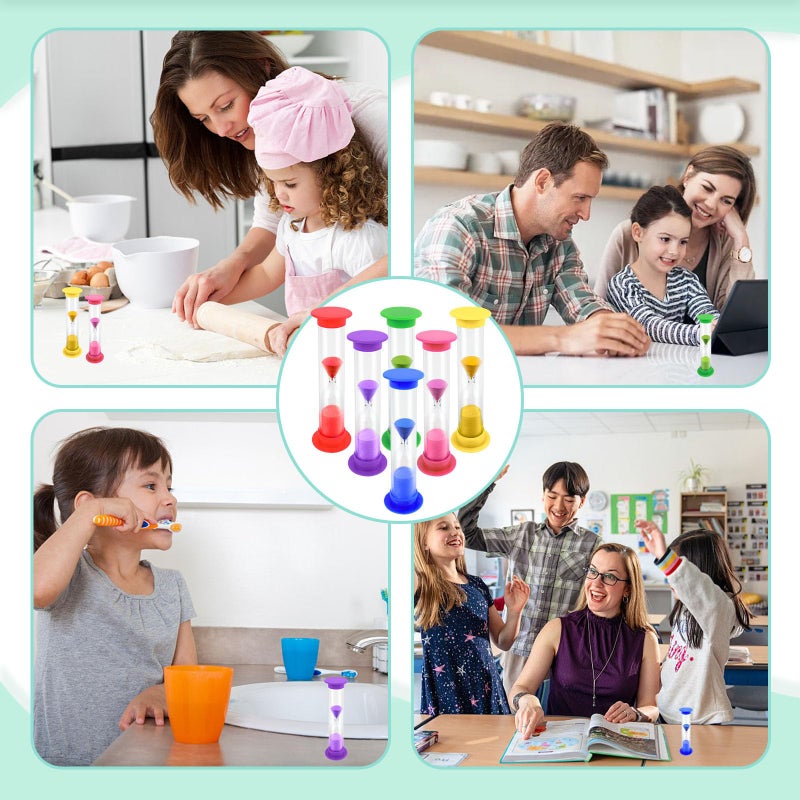 Shindel 2 Minute Sand Timer, 12PCS Hourglass Timers for Kids Brushing Teeth, Teachers Classroom Timer, Children Game Play - Image 5